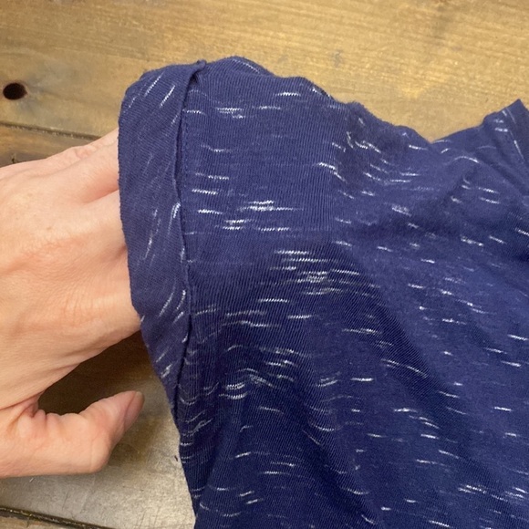 Roots Canada navy heathered short sleeve blouse‎ size S - Picture 4 of 4